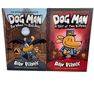 Dog Man by Dav Pilkey 2 Hard Cover Books Scholastic Reading